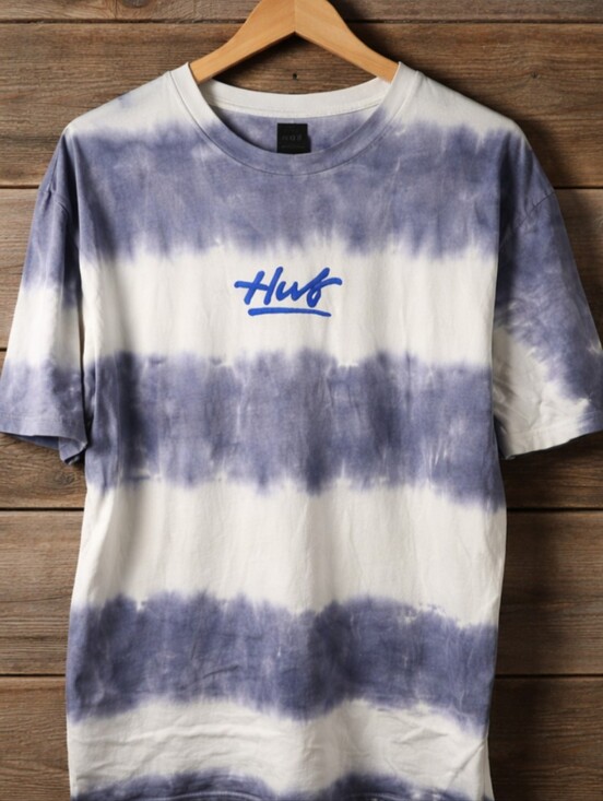 HUF Other - HUF T-Shirt Mens Size Large Blue Retro Cloud Designer Tee Shirt Embroidered Logo